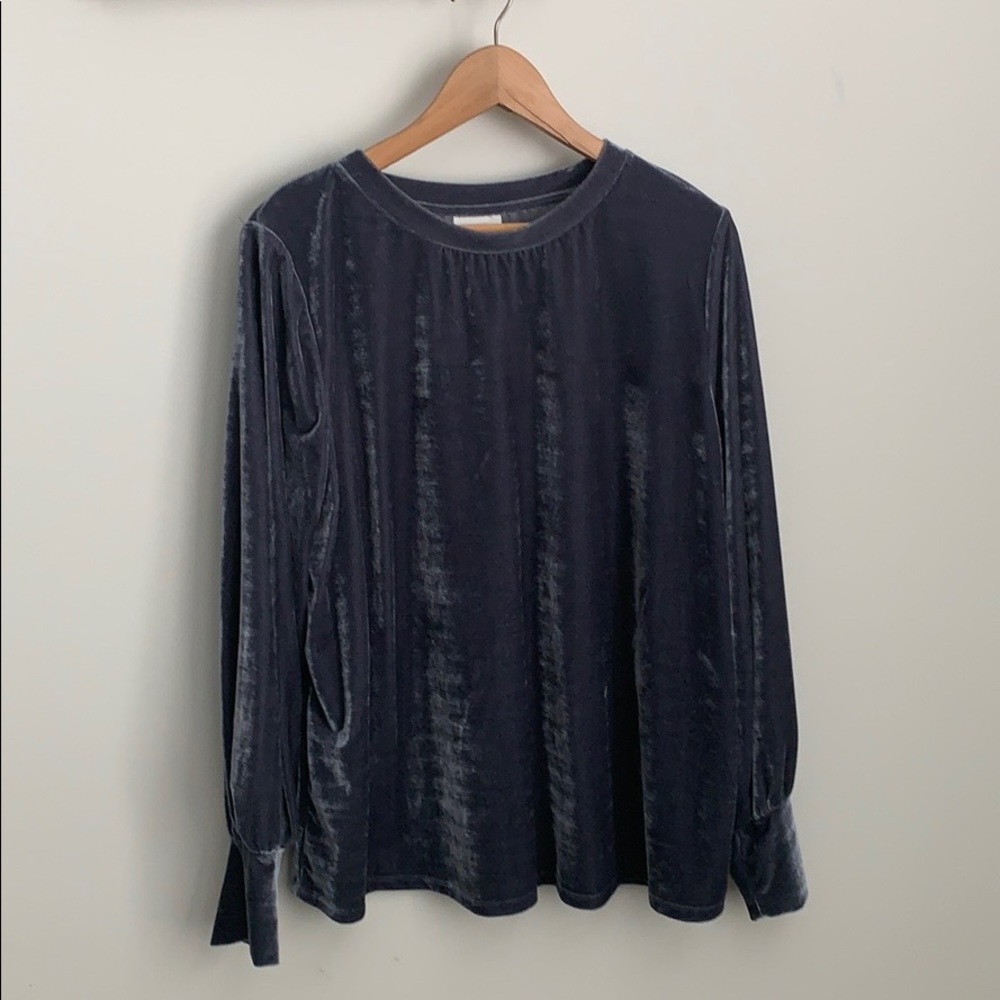 Blue Velvet Blouse